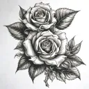 recovery from addiction with roses growing tattoo design idea