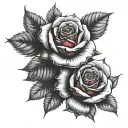 recovery from addiction with roses growing tattoo design idea