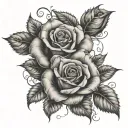 recovery from addiction with roses growing tattoo design idea