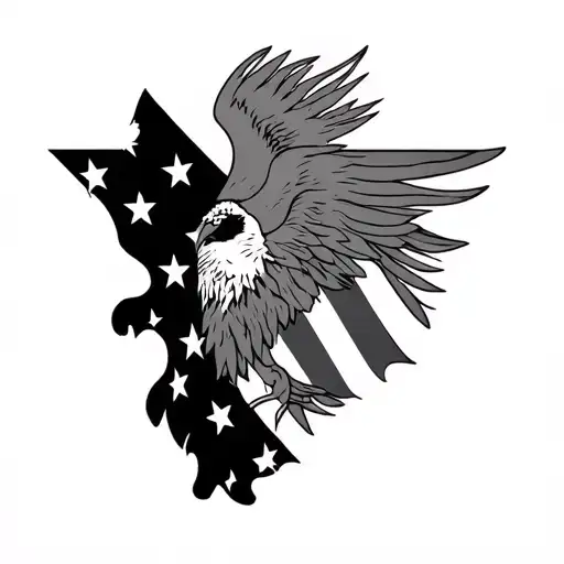 Patriotic American Rojava war tattoo design idea