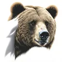grizzly bear head tattoo design idea