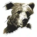 grizzly bear head tattoo design idea