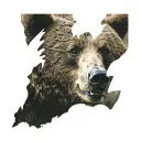 grizzly bear head tattoo design idea