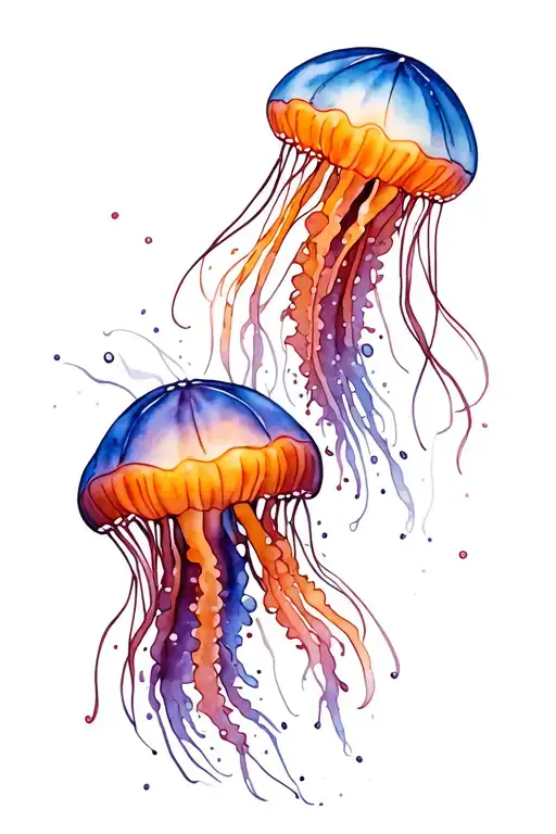 jelly fish tattoo design idea