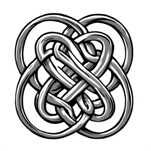 Celtic Father Daughter Knot tattoo design idea