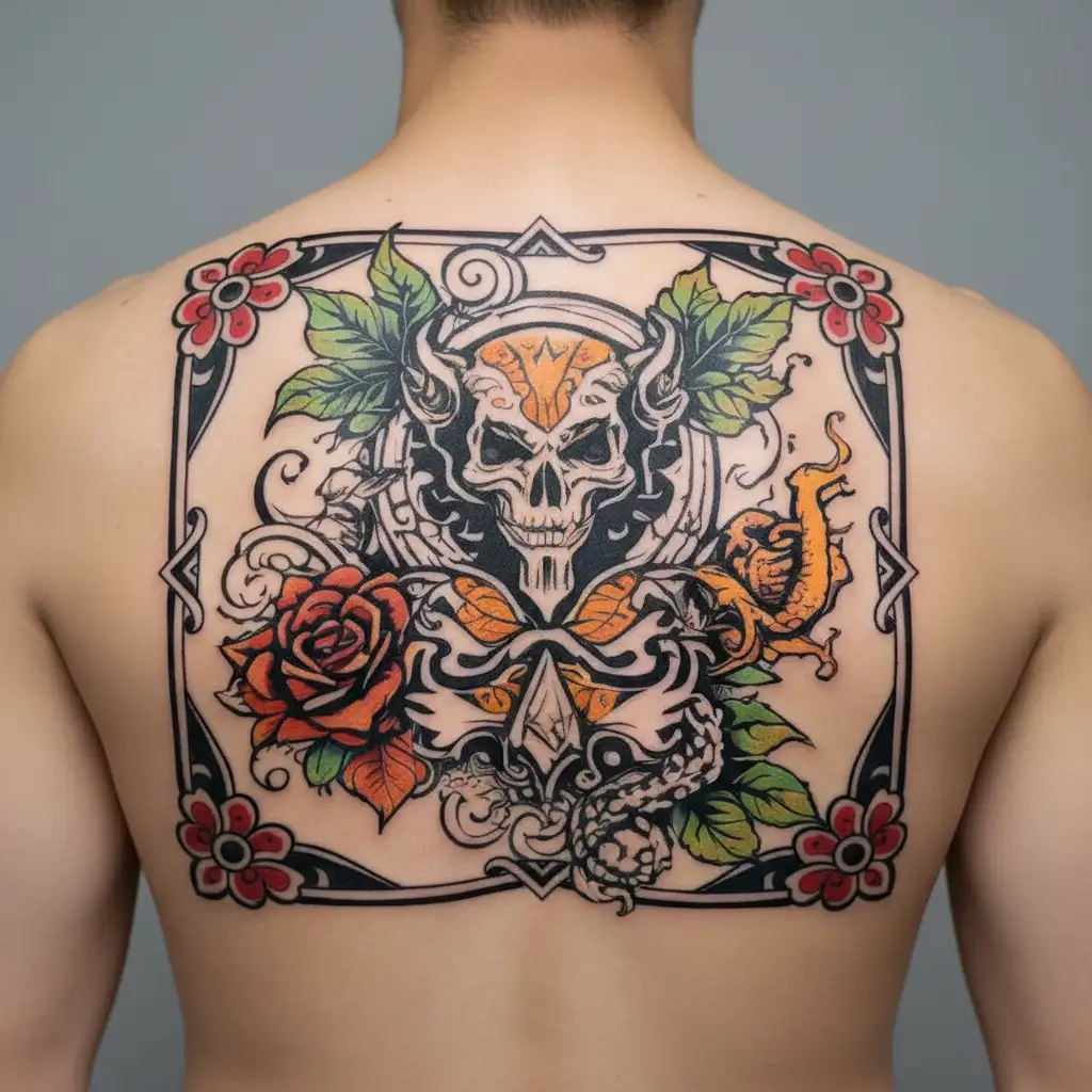 georgia , florida  roots tattoo design idea