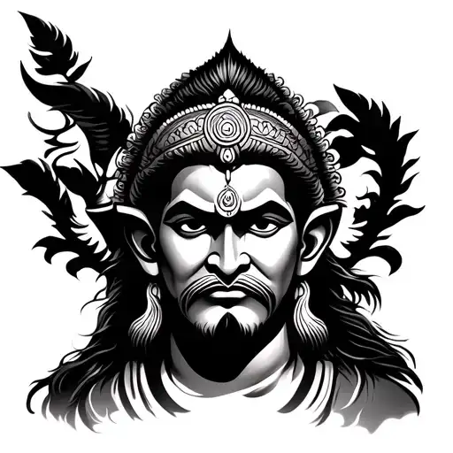 God Hanuman tattoo design idea