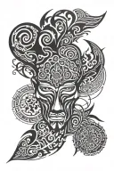 ptsd inside myself tattoo design idea