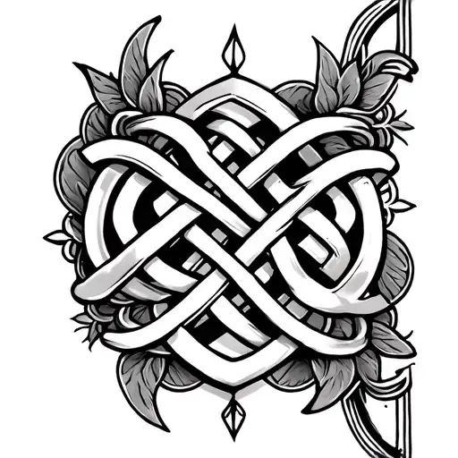 father and daughter Celtic knot hand tattoo for men tattoo design idea