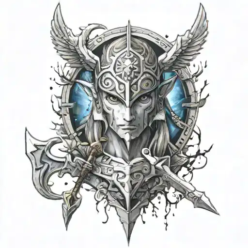 ledend of zelda twilight princess tattoo design idea