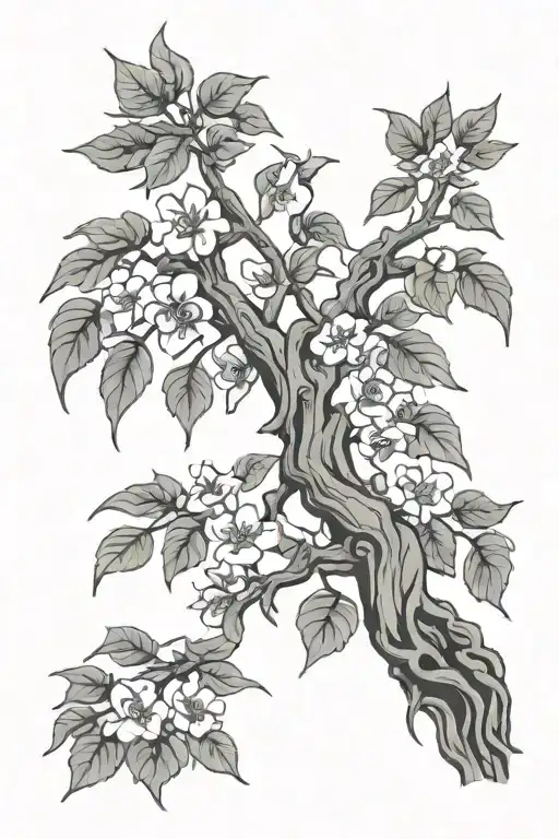 poison tree tattoo design idea