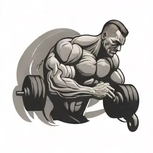 typography "pain" while lifting weights like bodybuilder and shows never give up attitude  tattoo design idea