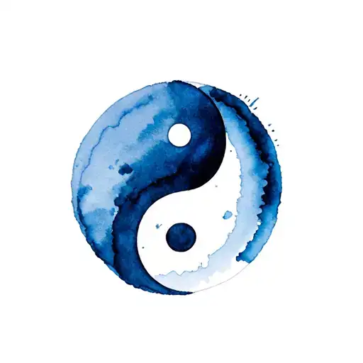 yin yang dark light bulb tattoo design idea