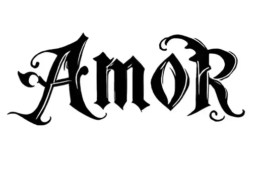 "Amor" tattoo design idea