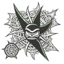 ninja star tattoo design idea