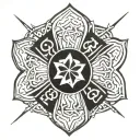 ninja star tattoo design idea