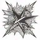 ninja star tattoo design idea