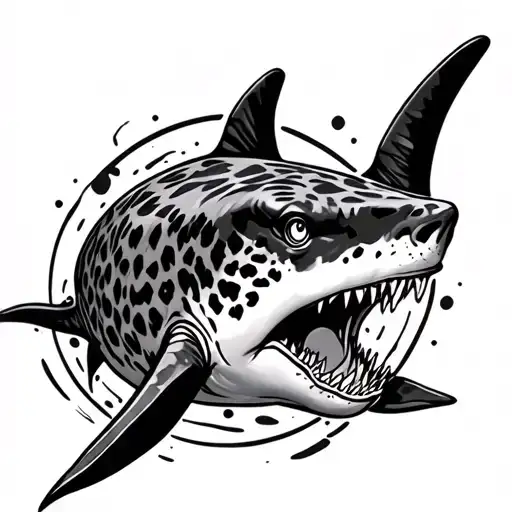 Leopard Shark tattoo design idea
