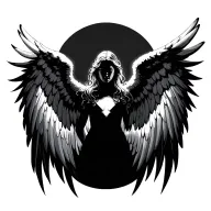 anjo seraph angel wings 6 wings spread tattoo design idea