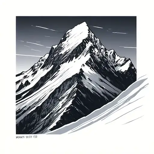 Mont Blanc tattoo design idea