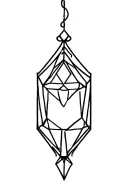 Diamond shaped Gothic lantern tattoo design idea