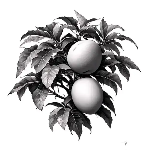 mango tree tattoo design idea