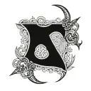 buttocks Ukrainian trident tattoo design idea