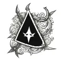 buttocks Ukrainian trident tattoo design idea