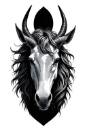 combined sagittarius Capricorn Aquarius tattoo design idea