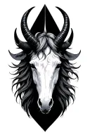 combined sagittarius Capricorn Aquarius tattoo design idea