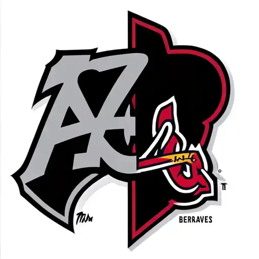 chicago and atlanta braves logo intertwined tattoo design idea