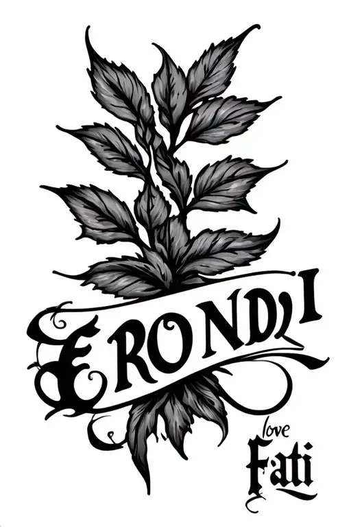 "Erondi" love Fati man tattoo design idea