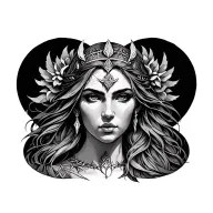 Freya goddess tattoo design idea
