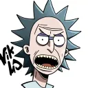 1. Shoulder/Upper Arm (Bicep & Triceps):Rick and Morty Portrait Fusion:Rick with a crazed expression and Morty lookin tattoo design idea