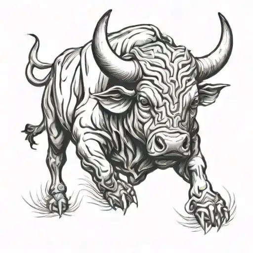 bull outline tattoo tattoo design idea