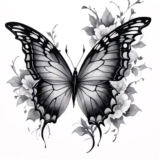 Gothic Butterfly tattoo design idea