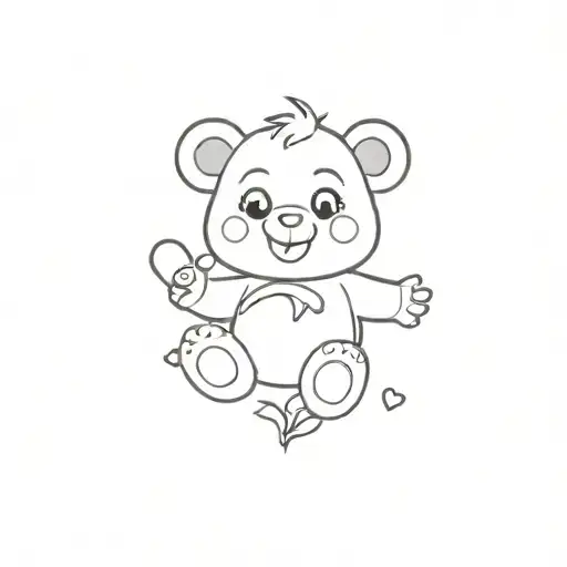 care bear tattoo design idea