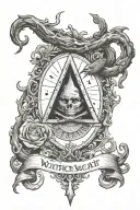 witchcraft themed tattoo tattoo design idea