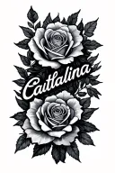 "Catalina " rose tattoo design idea