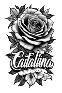 "Catalina " rose tattoo design idea