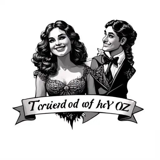 tattoo ideas of the Wizard of Oz combined with the tv show friends  tattoo design idea