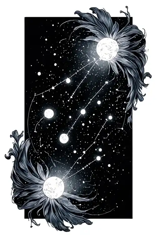 andromeda constellation tattoo design idea