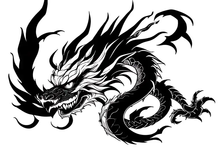 DBZ shenlong tattoo design idea
