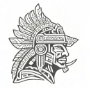 Mayan warrior tattoo design idea