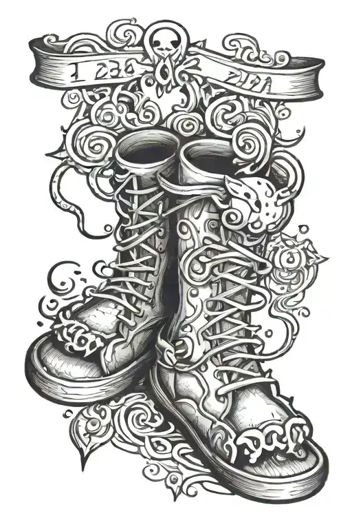 Baby feet with the date 11-27-2024 and adventure time tattoo design idea