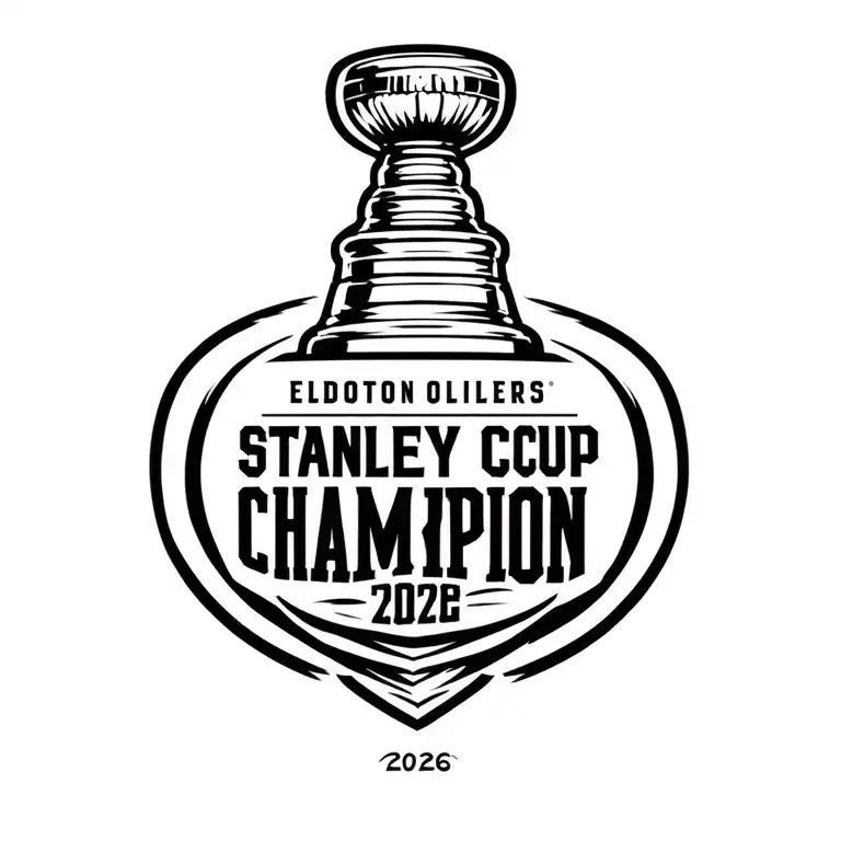 Edmonton oilers 2026 Stanley cup champion tattoo design idea