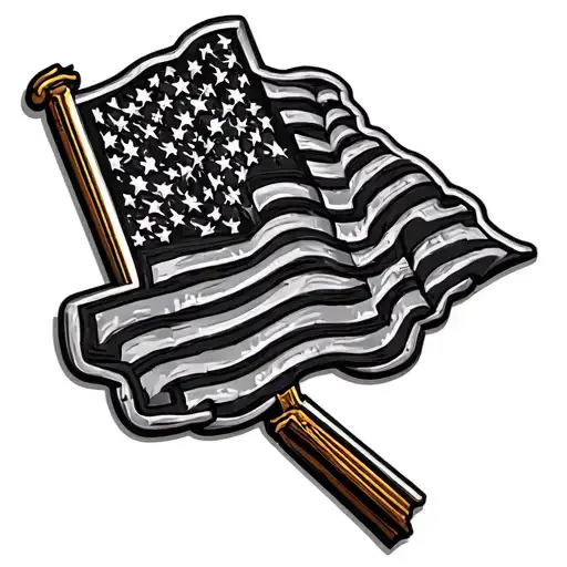 1st infantry patch and flag tattoo design idea