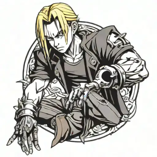edward elric full metal alchemist tattoo design idea