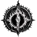 Make the Doom Slayers Symbol as a burning mark.  tattoo design idea