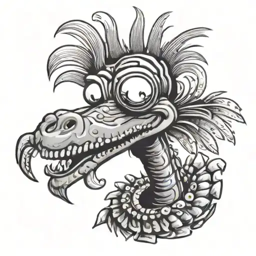 pepe the king prawn wearing, poule heyhey, woody plus sunset tattoo design idea